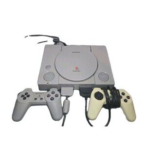 Sony PlayStation 1 PS1 Console SCPH-5501 w/ 2 Controllers & Road Rash Game WORKS